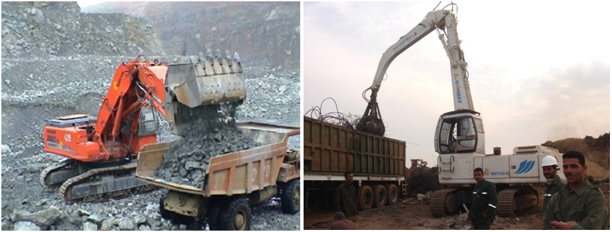 挖掘機、抓鋼機